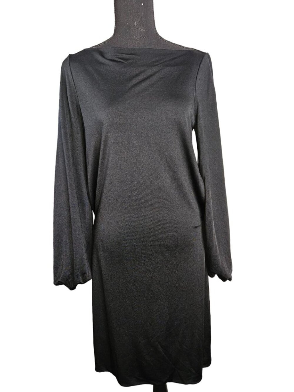 Ralph Lauren Silk Blend Black Sheath Dress Women Size Medium